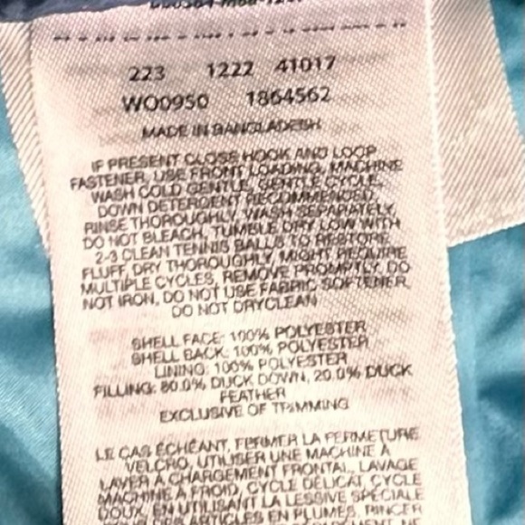 Columbia Men's Silver Falls Down Hooded Jacket Teal. size XXL PreLoved - Picture 6 of 9